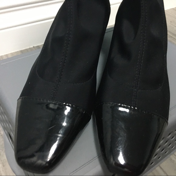 - Zara Black Ankle Sock Square Heel Booties - Picture 1 of 5